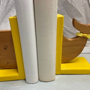 Wooden whale bookends