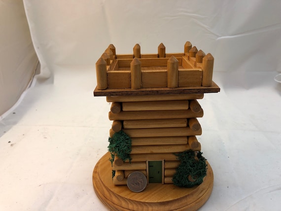 Wooden (swiveling) Tower Coin Bank