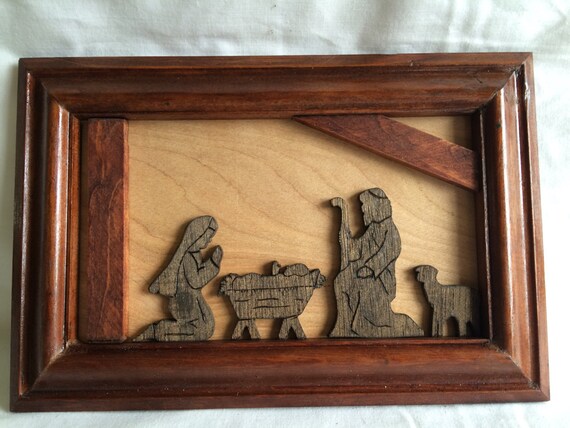3-D Nativity Scene Shadow Picture Frame #1