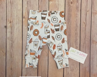Pumpkin spice baby pants, toddler pants, fall leggings