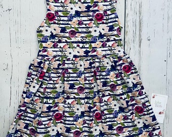 Vestido de Pascua para niñas, vestido de primavera, vestido floral, vestido de bebé, sin mangas, primera Pascua,