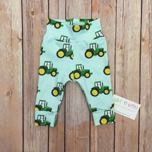 Tractor baby pants, toddler pants, green tractors, farm baby