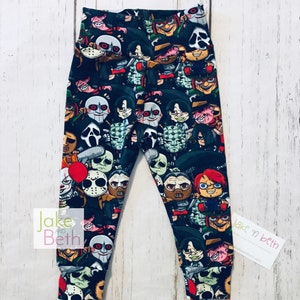 Halloween baby pants, toddler pants, scary