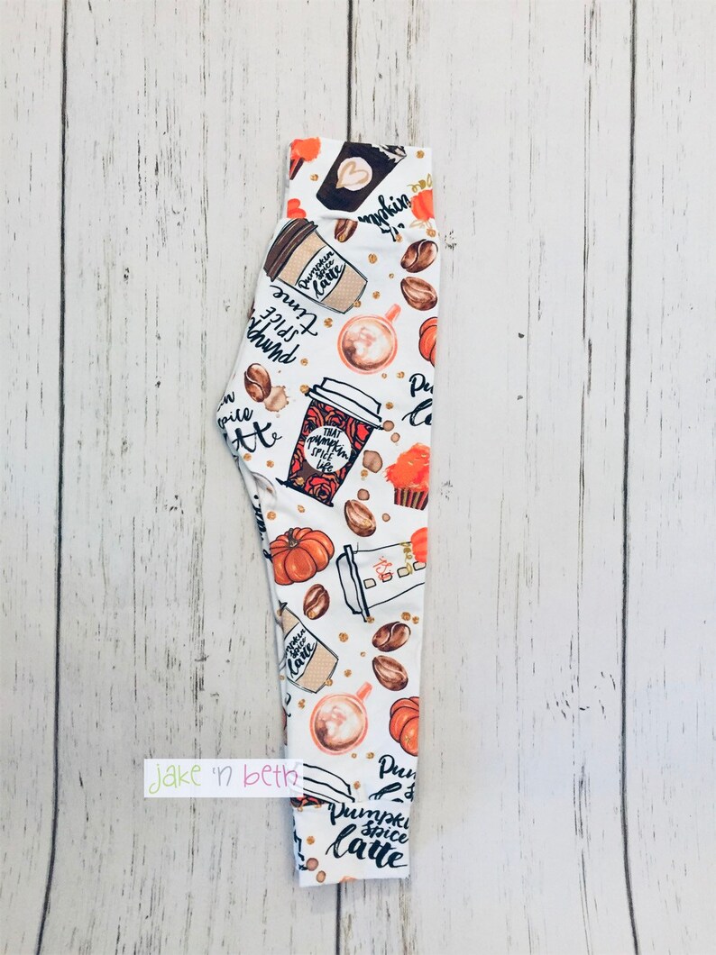 Pumpkin Spice Latte Baby Pants Toddler Pants Fall Leggings Etsy
