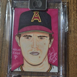 Nolan Ryan California Angels Artist Trading Card 2016 by artist Tony Keaton MLB Hall of Fame Pitcher