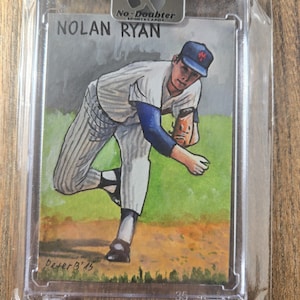 Nolan Ryan New York Mets Artist Trading Card by Peter Bajlekov Jr. 2015 MLB Baseball Hall of Fame