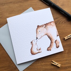 New baby card | Hello little one | Bear | Welcome to the world | Fathers Day | Mummy | Daddy | Nan | Personalised card | Mother’s Day