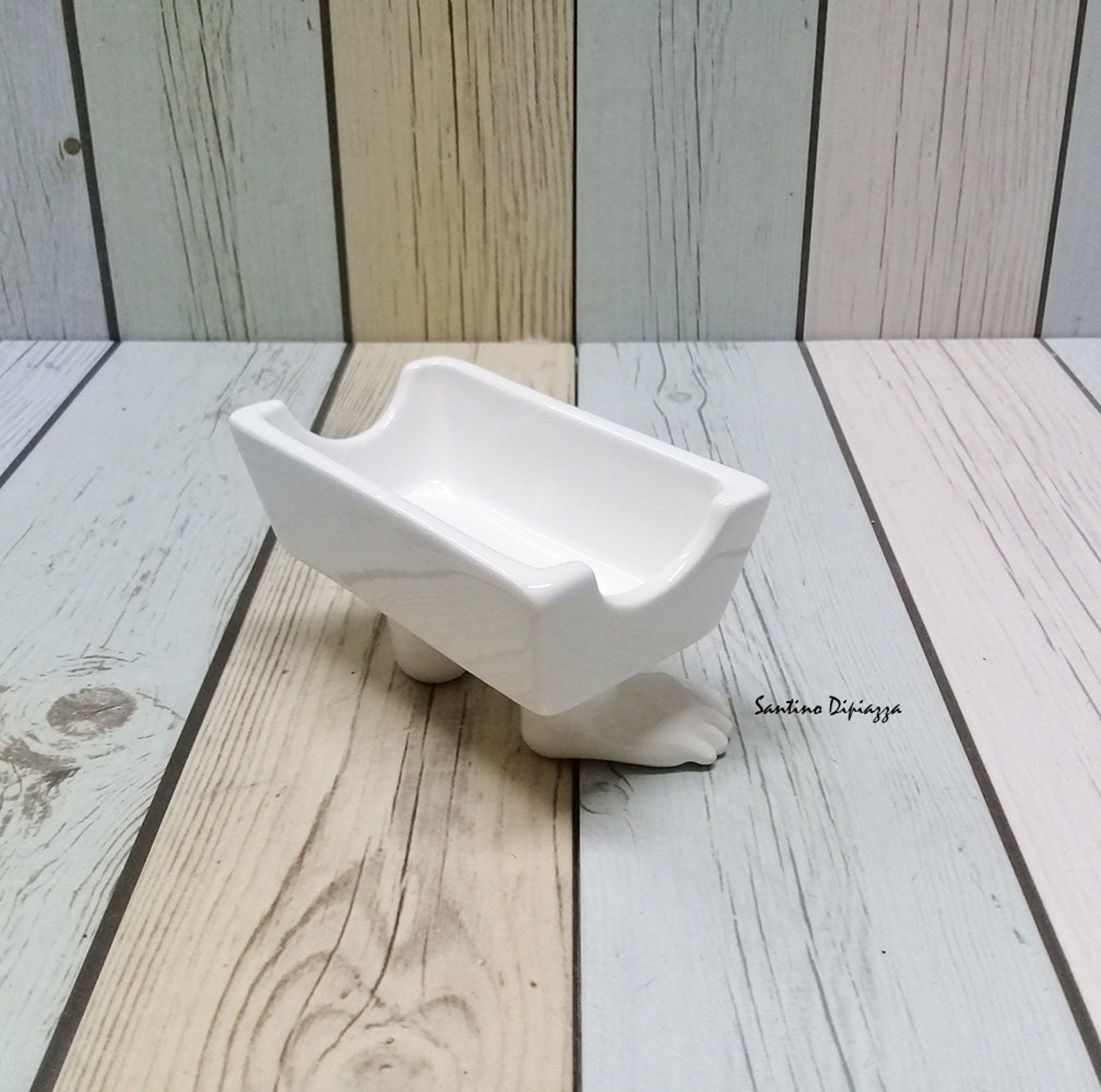 Footed Sugar Caddy Sugar Packet Dish Ceramic Sugar Holder Etsy