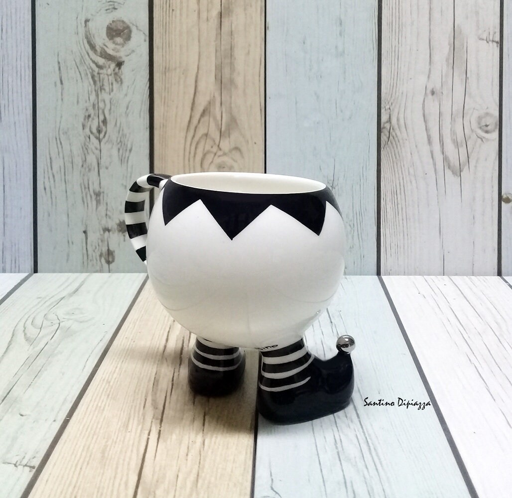 The Jester Tea Cup Walking Pottery Ware Tea Cup With Legs Etsy