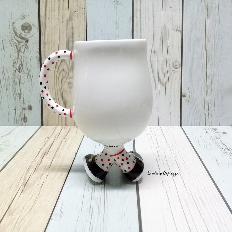 Crossed Leg Coffee Mug Unique Pottery Walking Pottery Ware Etsy