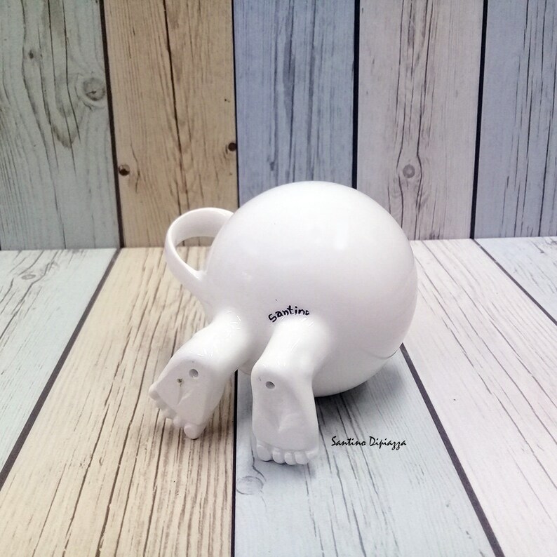 Tea Cup With Feet Walking Pottery Ware Baby Feet Mug Baby Etsy