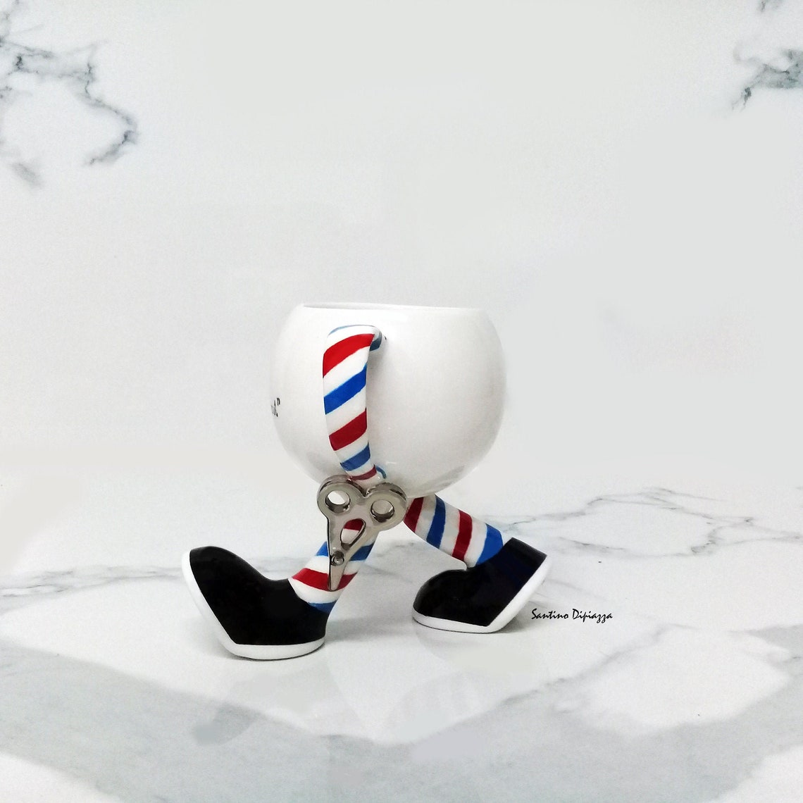 Walking Barber Tea Cup Personalized Barber Mug Barber shop Etsy