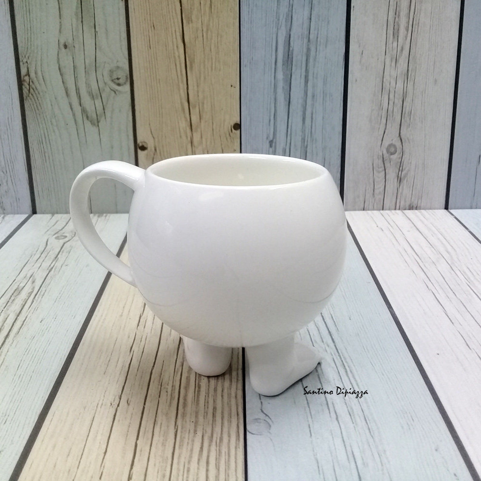 Tea Cup With Feet Walking Pottery Ware Baby Feet Mug Baby Etsy