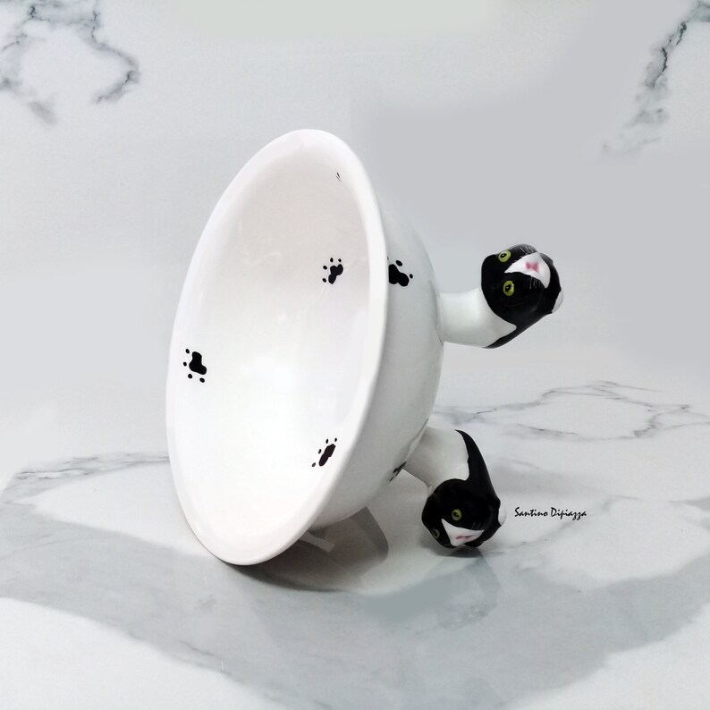 Elevated Cat Bowl Personalized Cat Bowl Cat Lovers Gift Etsy