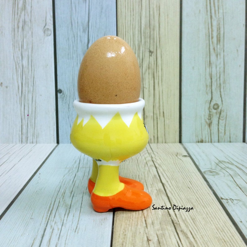 Cute Chick Egg Cup Unique Egg Holder Walking Pottery Easter Etsy