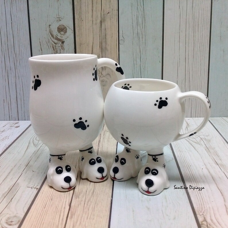 Dog Mug Set Unique Dog Cups His and Hers Dog Mugs Dog Etsy