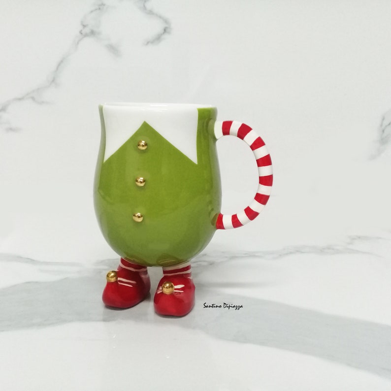 Christmas Elf Mug Elf Holiday Mugs Christmas Gift Idea Elf  Etsy