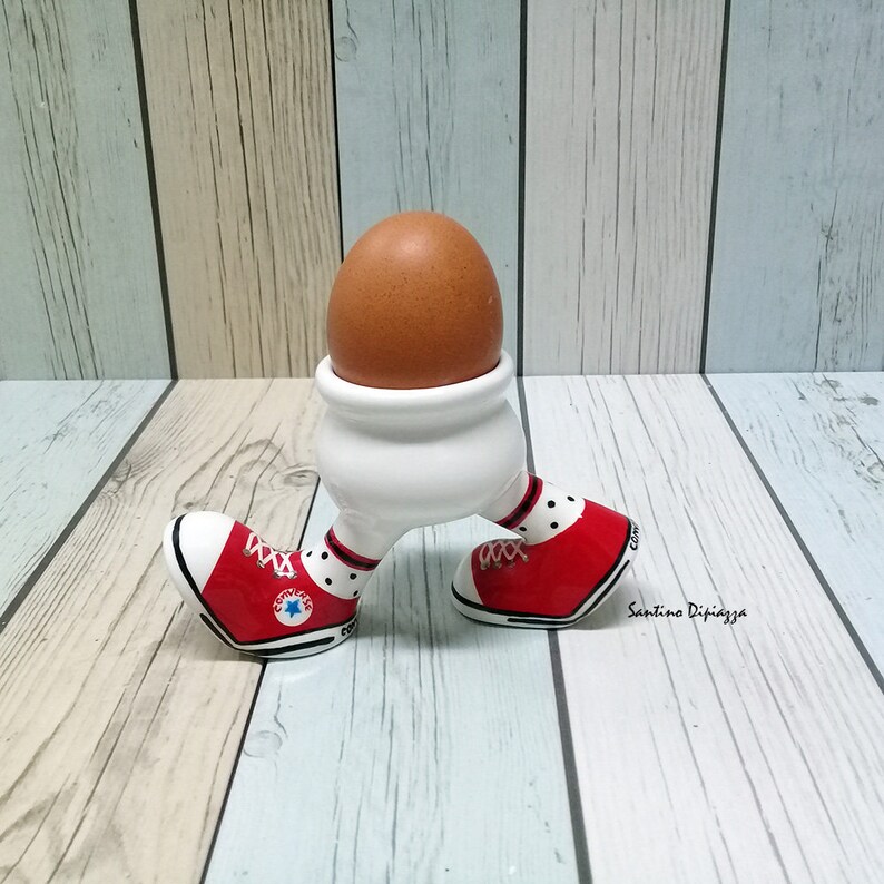 Egg Cup With Shoes Egg Holder On Legs Egg Server With Feet Etsy
