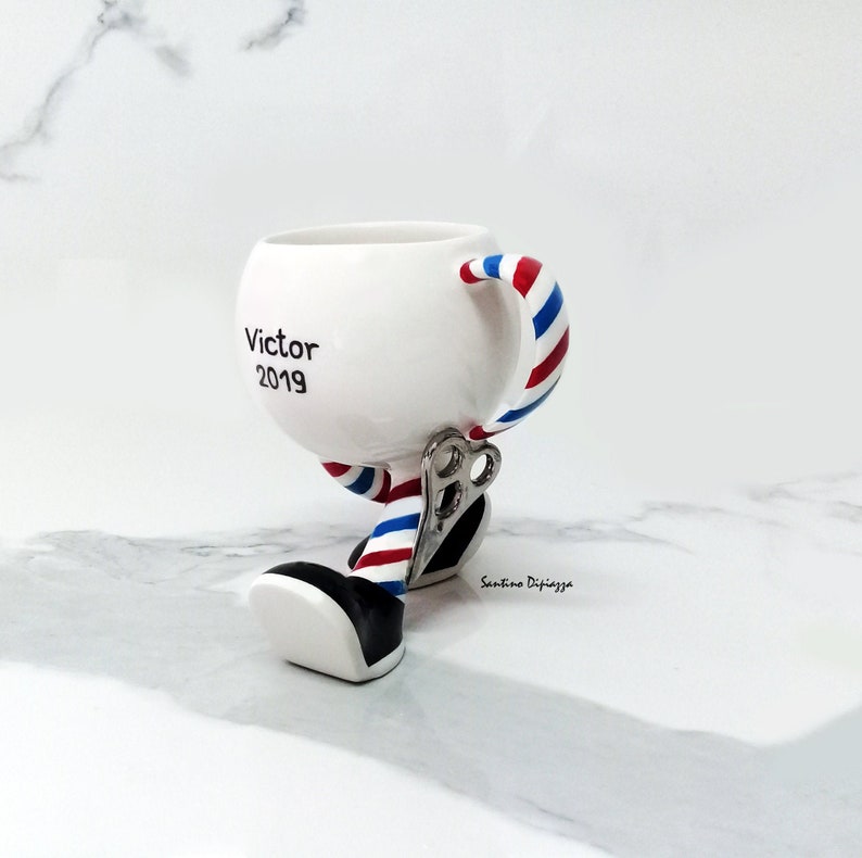 Walking Barber Tea Cup Personalized Barber Mug Barber Shop Etsy