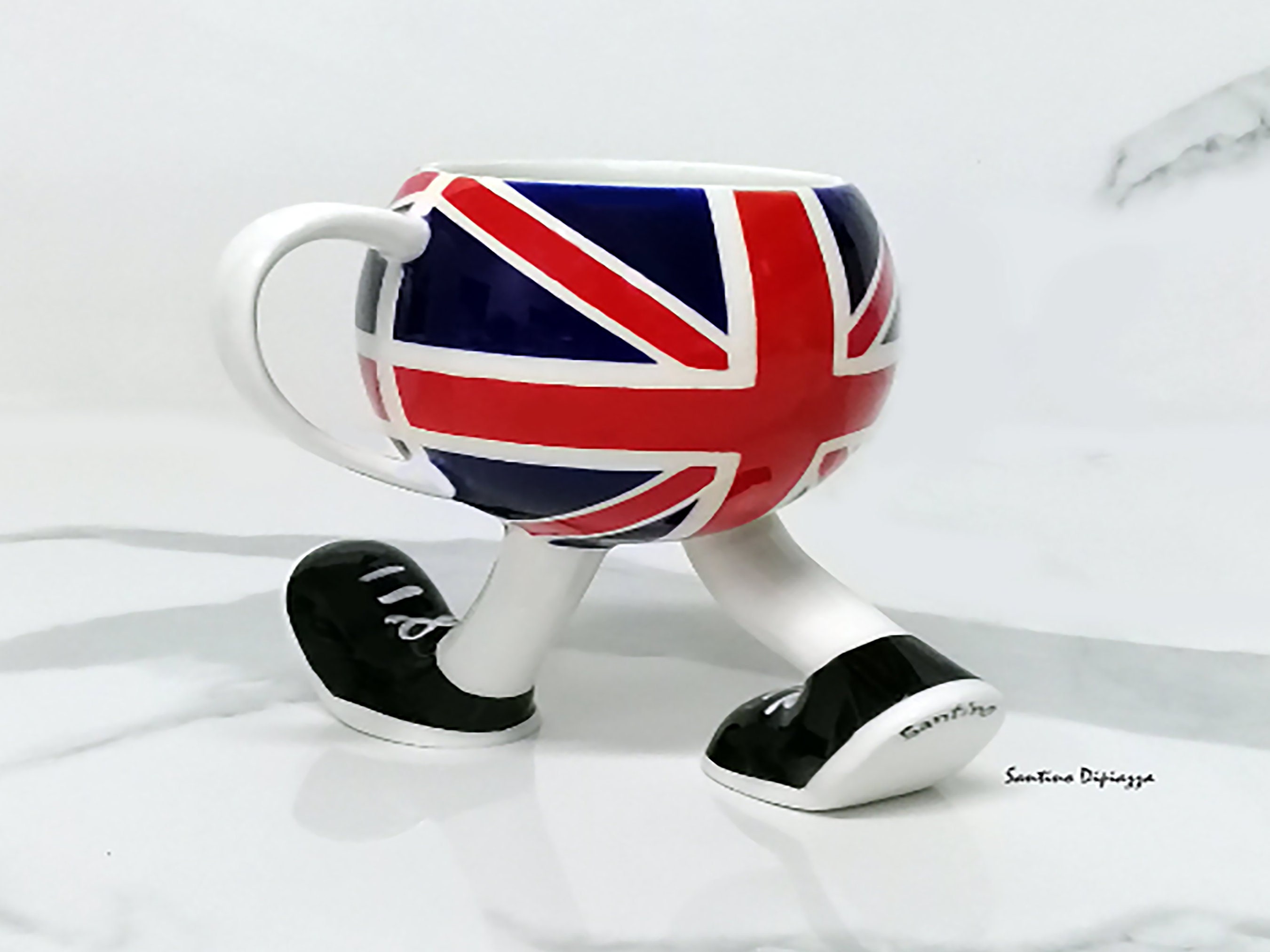 United Kingdom Mug Gift Flag Retro Artistic British Expat Country 