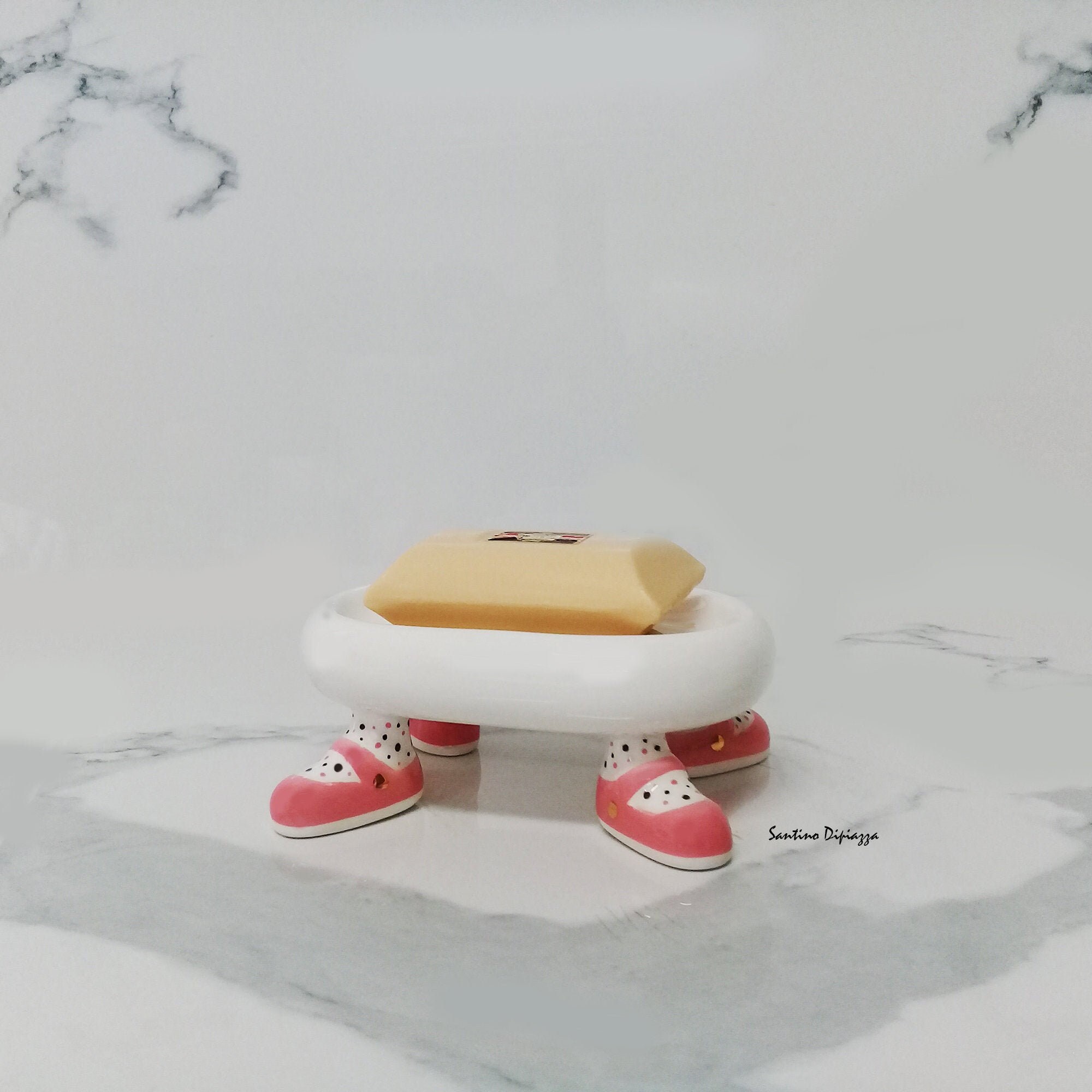 Pink Shoe Soap Holder Elevated Soap Dish Footed Soap Saver Etsy