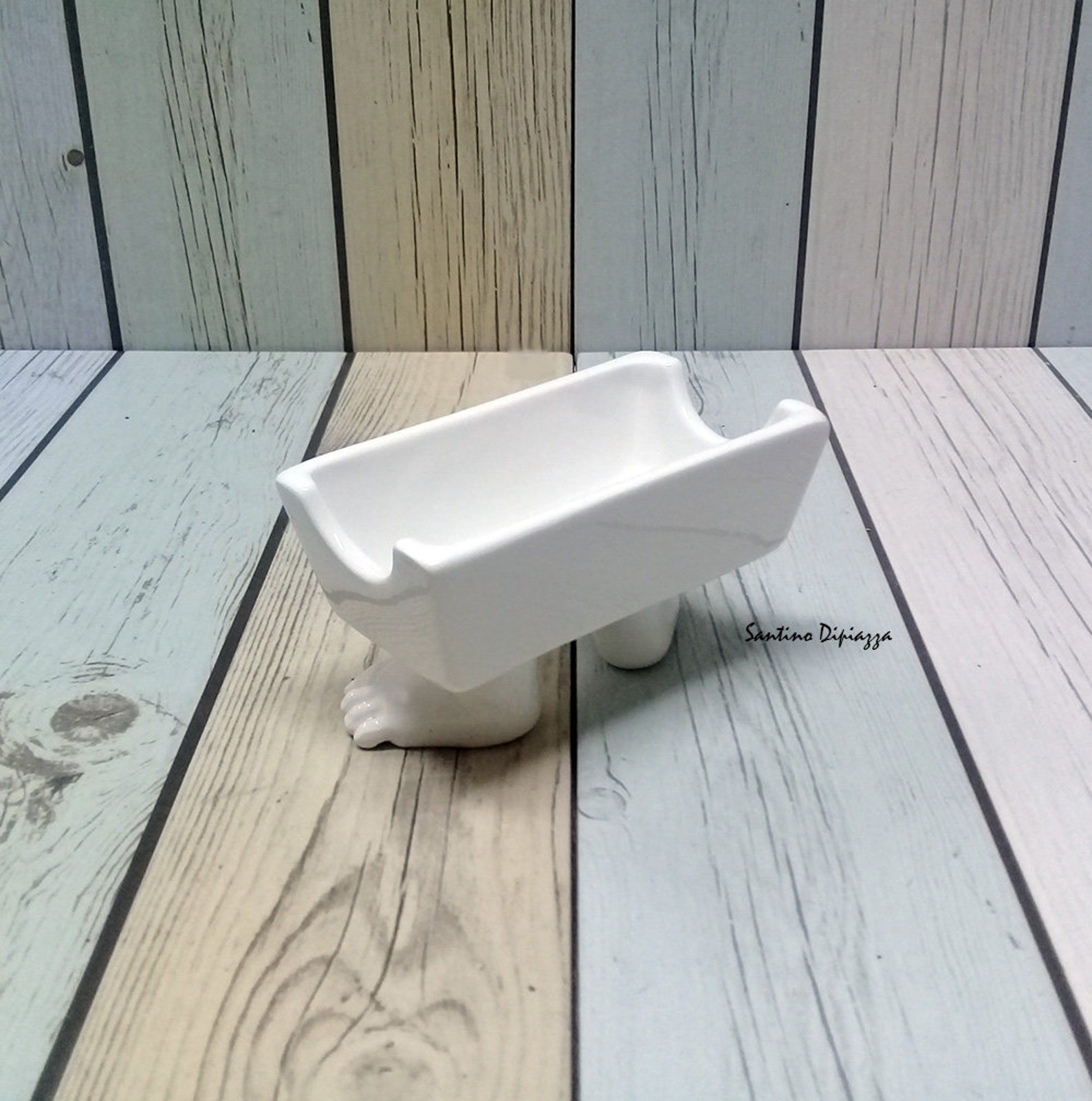 Footed Sugar Caddy Sugar Packet Dish Ceramic Sugar Holder Etsy