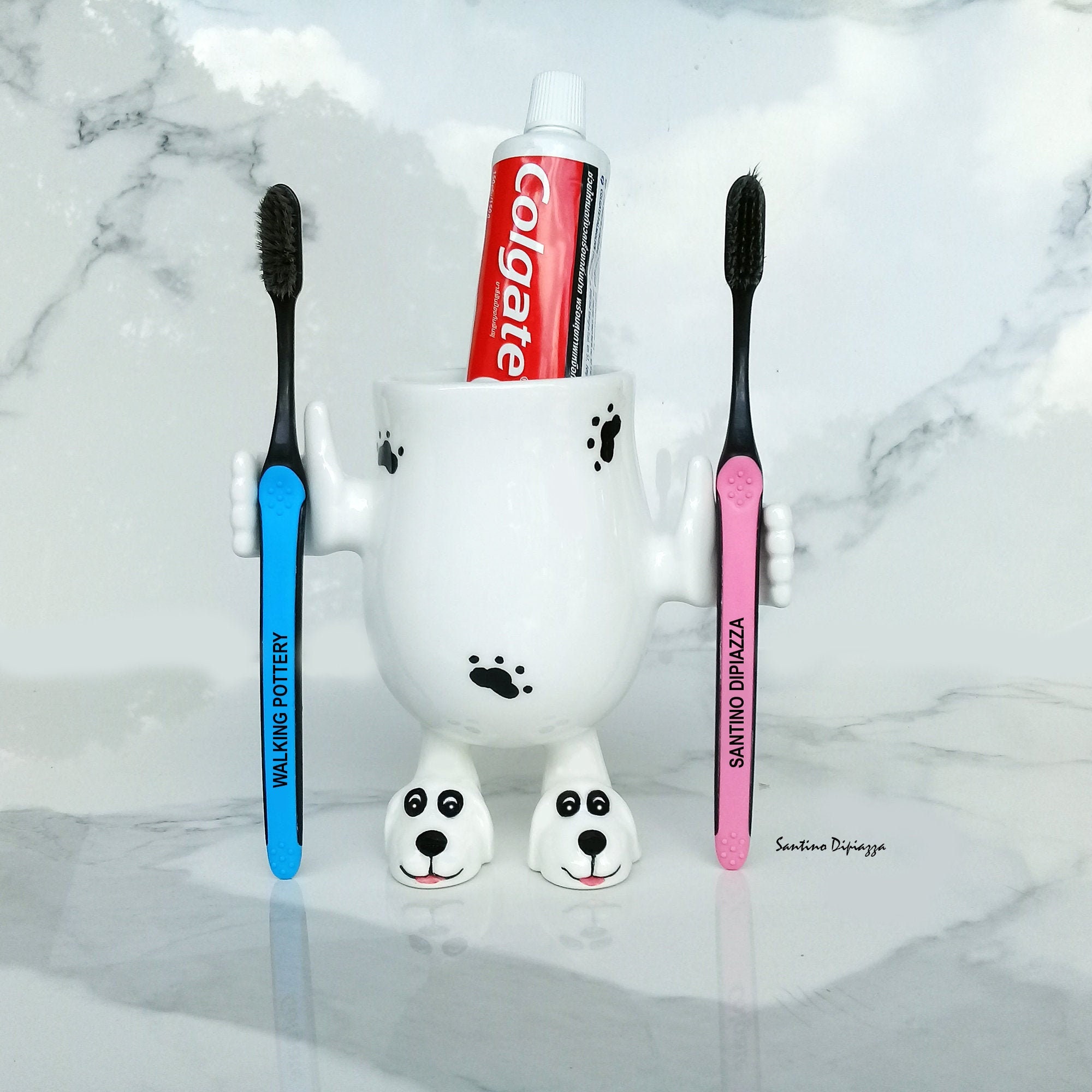 Dog Slipper Toothbrush Holder Novelty Toothpaste Cup Gifts Etsy