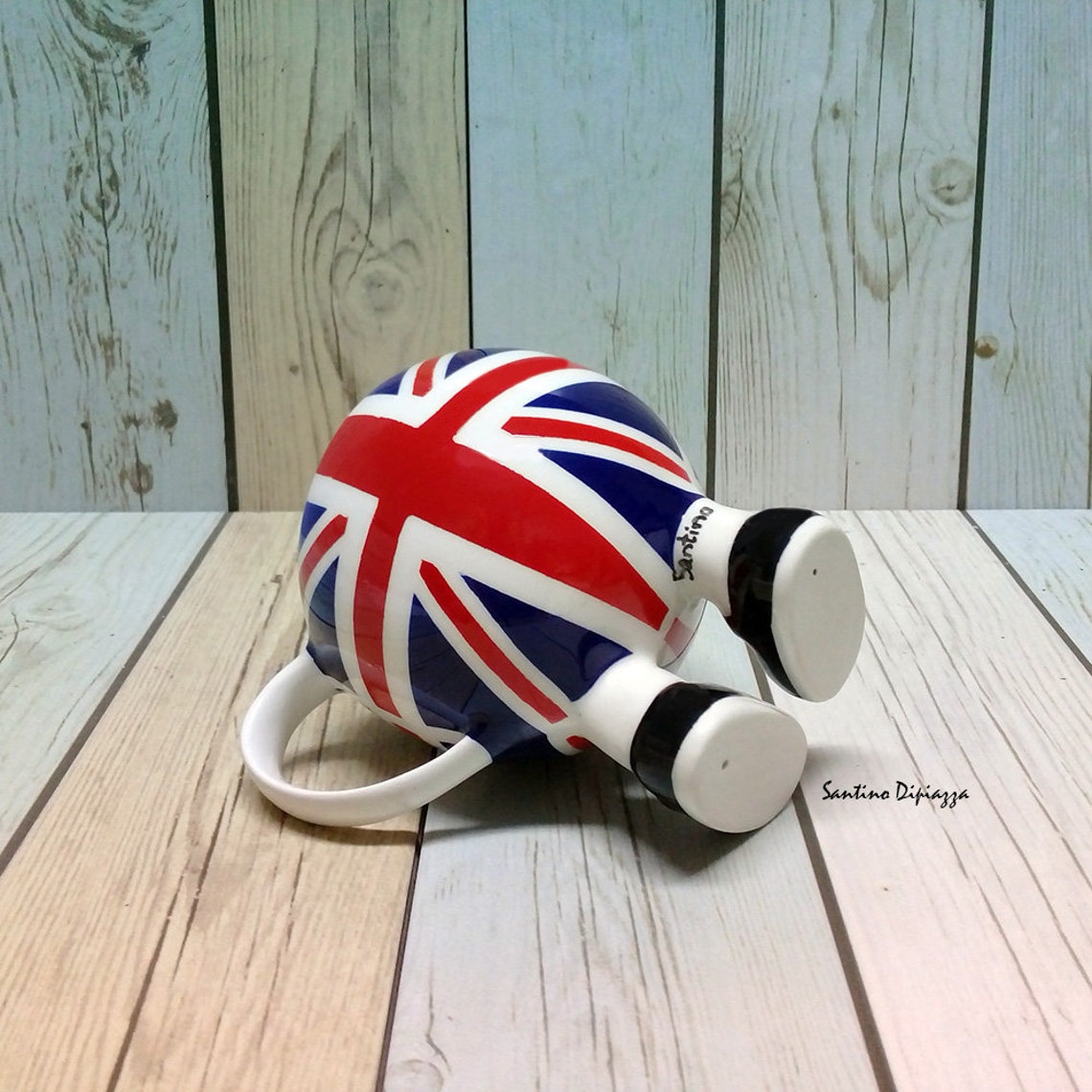 Union Jack Tea Cup Walking Pottery Ware British Flag Tea Etsy Australia