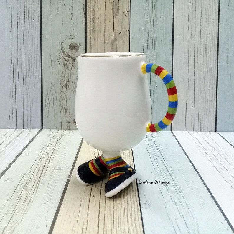 Coffee Mug With Legs Walking Pottery Unique Mugs Mug With Etsy Canada