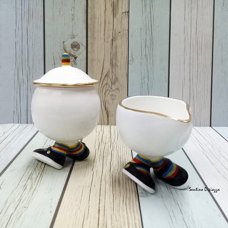 Crossed Leg Tea Set Walking Pottery Ware Teapot on Legs Etsy
