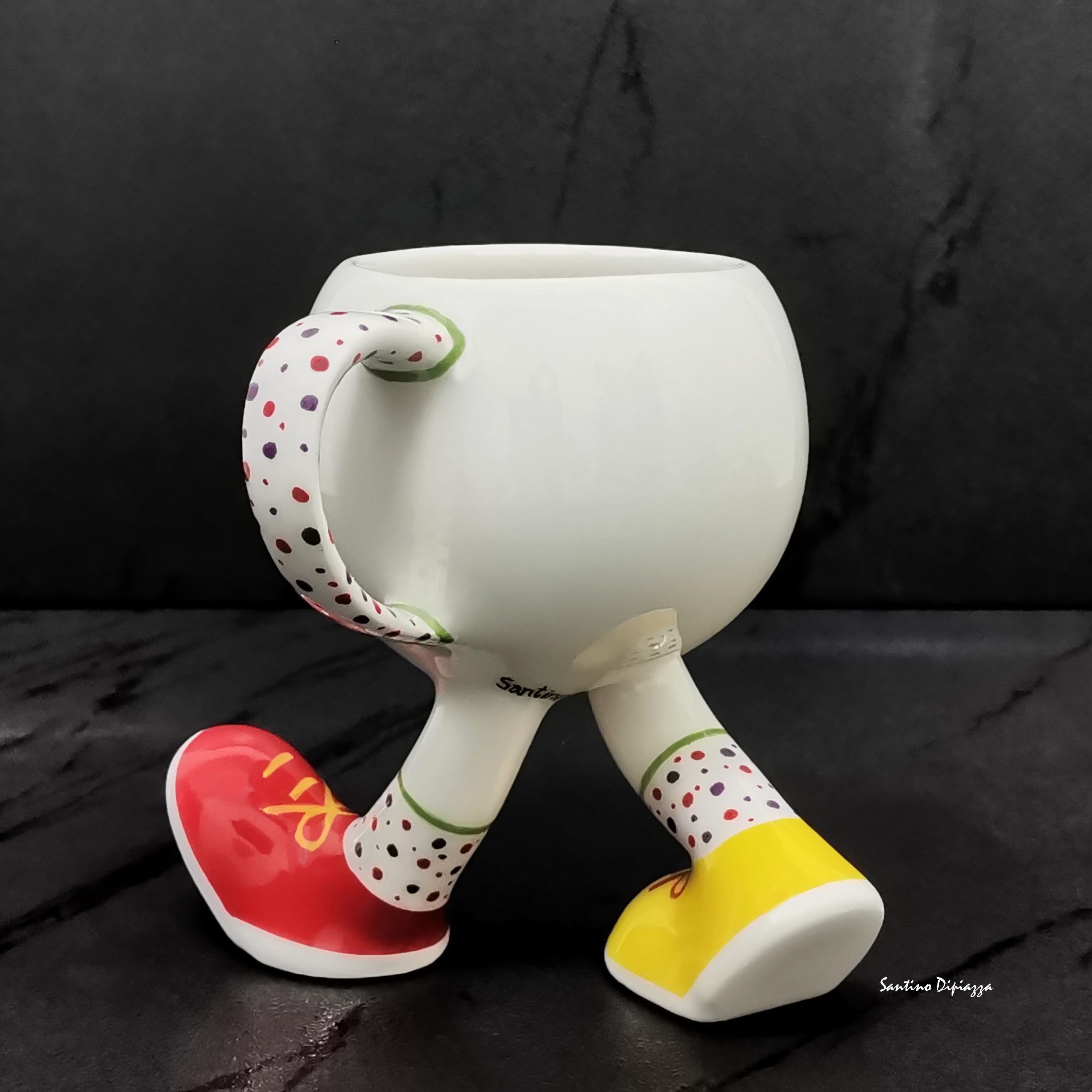 Walking Tea Cup Teacup With Legs Mugs With Feet Whimsical Etsy