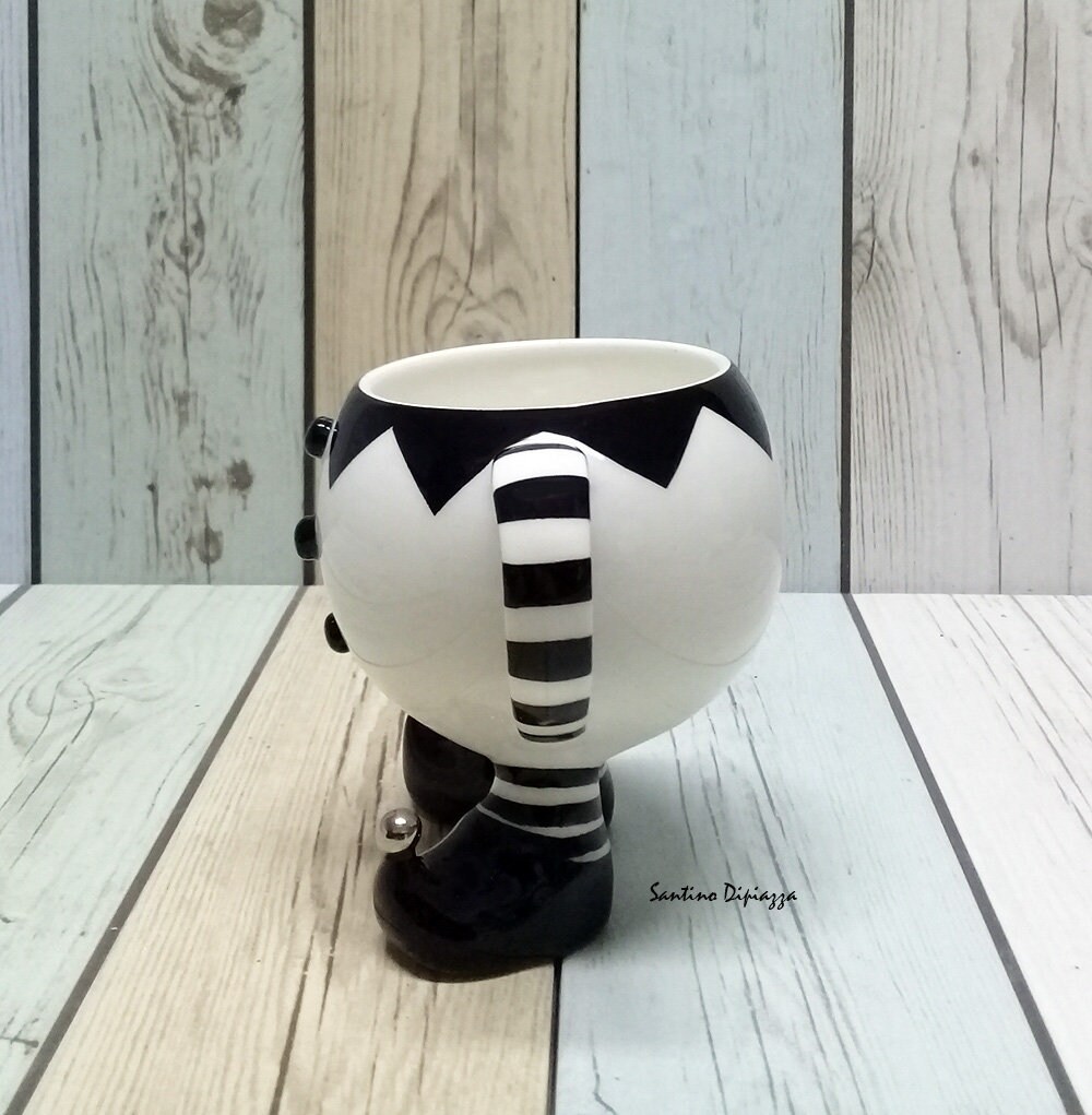 The Jester Tea Cup Walking Pottery Ware Tea Cup With Legs Etsy