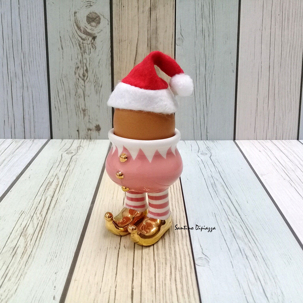 Pink Elf Egg Cup Walking Pottery Ware Egg Cups On Legs Egg Etsy