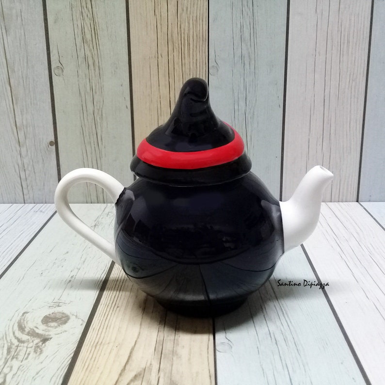 Wicked Witch Teapot Wizard of Oz Walking Pottery Black Etsy
