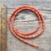 Fire opal rondelle beads 16 inches strand