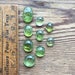 Natural peridot mix shapes and sizes cabochon parcel 9 pieces 23.90ct