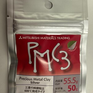 Mitsubishi Materials PMC3 Precious Metal Clay 999 Fine Silver Art Clay 50 gram Silver Weight Jewelry Making Supply