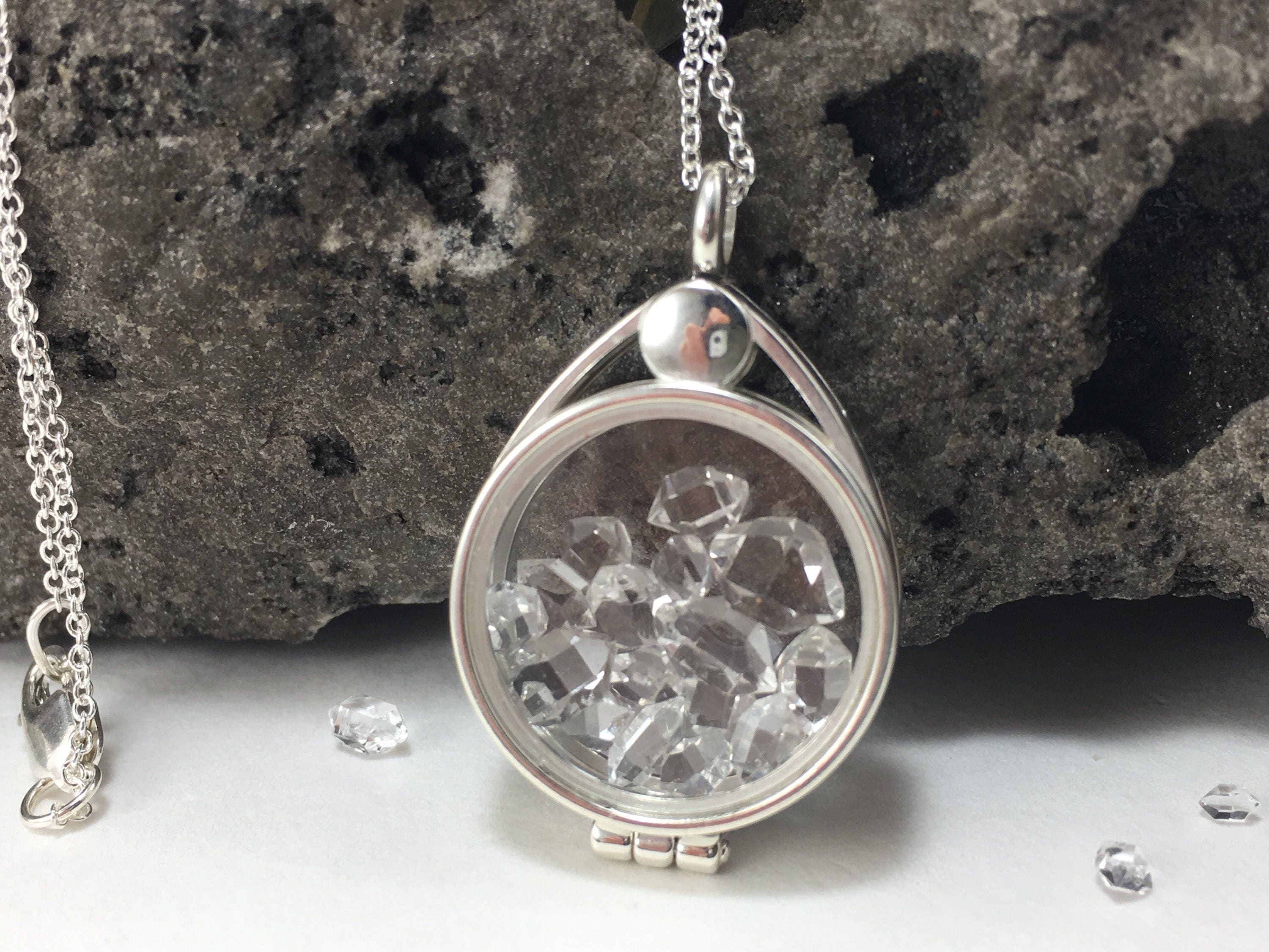 Bracciale A Spirale Con Diamanti Herkimer Naturali In Argento 925 – Starborn