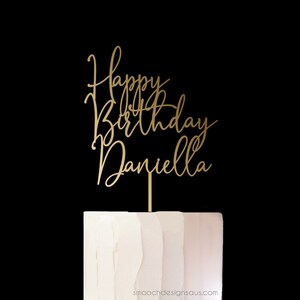 Happy Birthday Cake Topper - Personalisieren mit Namen - Kuchendekoration - Party - Feier - Junge - Mädchen - Erwachsene / EXPRESS POST