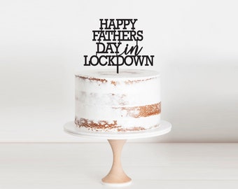 Happy Fathers Day in Lockdown | Cake Topper | Mask Corona Virus | Covid 19 Pandemic 2020