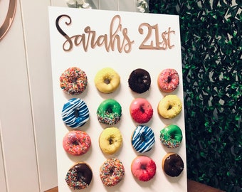 16/32 Donut Wall Stand / Party Event Decoration | Donut Bar Birthday Display | Cake Table | First Birthday | 21st Birthday | Any Age