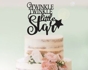 Twinkle Twinkle Little Star - Baby Shower Cake Topper -  Cake Decoration - Party - Surprise - Reveal - Boy - Girl / Express Postage