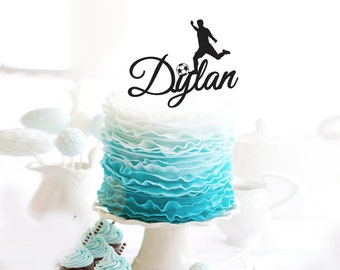 Birthday Cake Topper - Soccer player personalised with Name -Cake Decoration - Party - Celebration - Express Postage