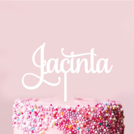 Custom Name Cake Topper Script Glitter / Acrylic / Etsy Australia