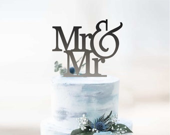 Mr and Mr  - Male Mr&Mr Engagement - Wedding - Cake Topper | Gay Couple Cake Topper Party Decoration | EXPRESS SHIPPING