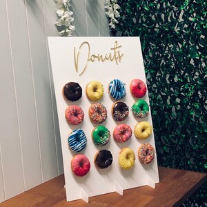 16/32 Donut Wall Stand / Party Event Decoration Donut Bar Birthday Display Cake Table First Birthday 21st Birthday image 3