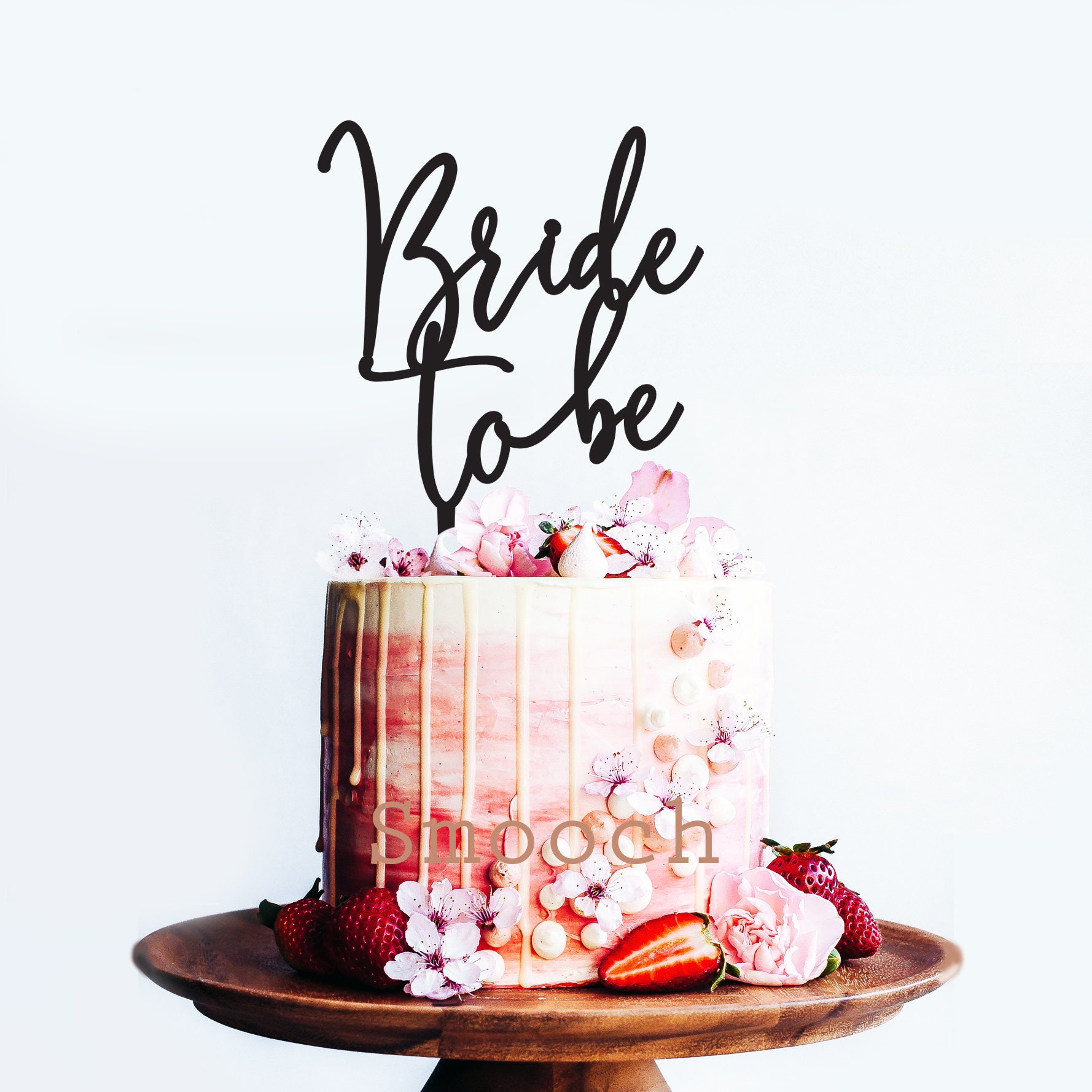 Script Bride to be Bridal Shower Cake Topper Hens Party Scripted