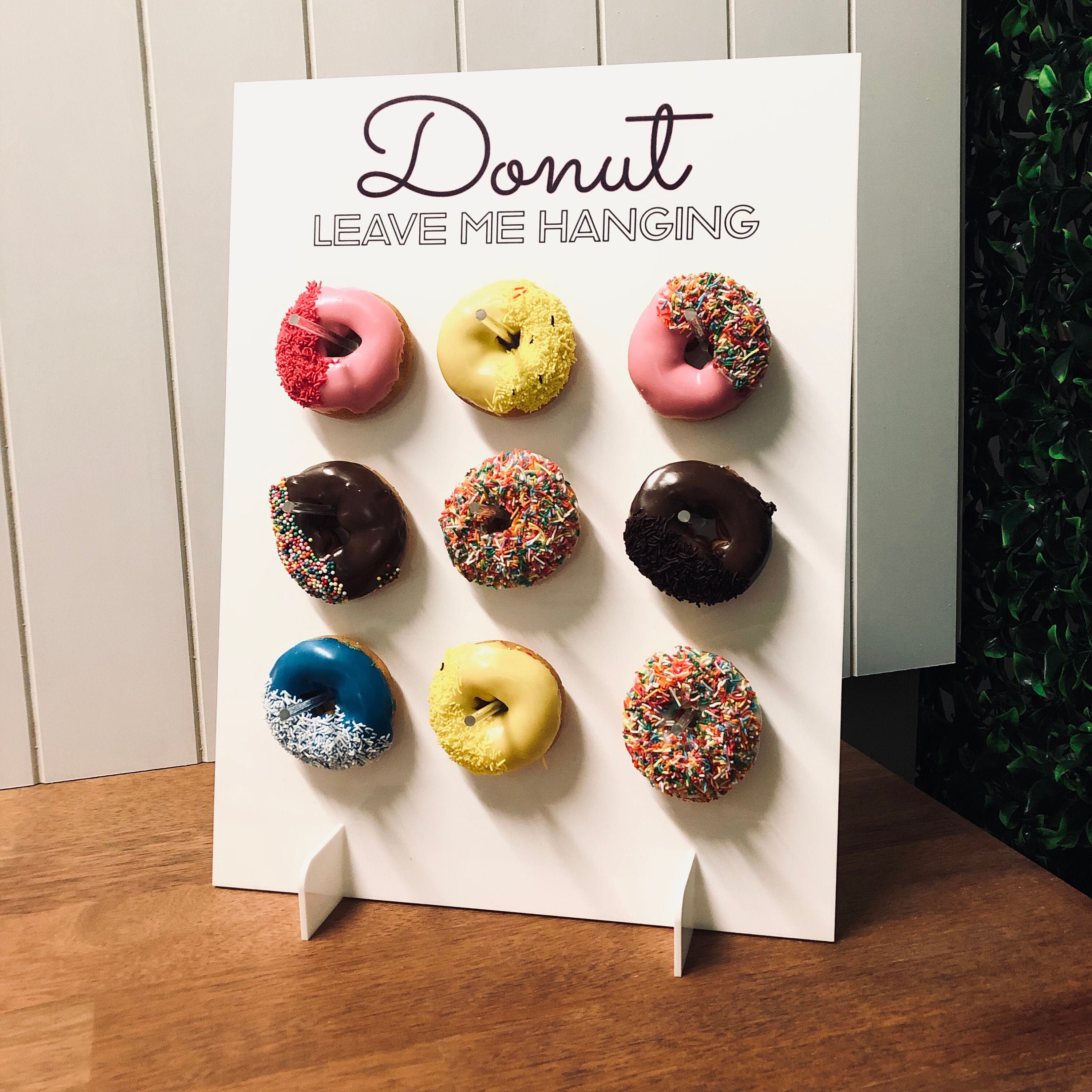 9/18 White Donut Wall Stand / Donut Leave me Hanging Party Event