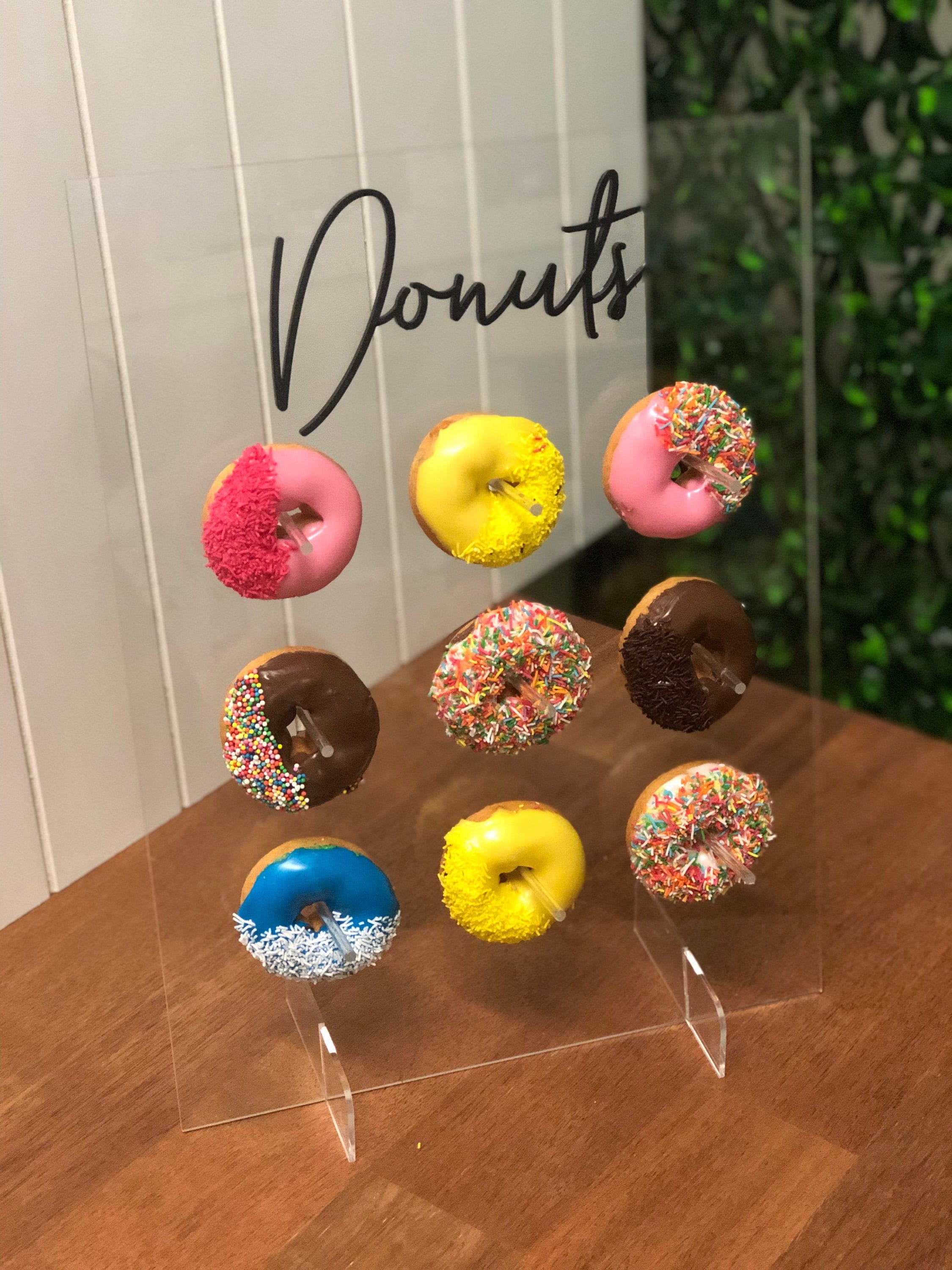 Soporte de pared Hazlo tú mismo Y275 Donut Dona Rack Boda Cumpleaños Fiesta Decoración De Madera