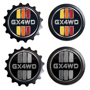 Grille Badge Aluminum Tri-Color Retro Stripes Decal Fits On Vehicles Lexus GX460 GX470 GX200 Offroad Land Cruiser 4x4 Teq & TRD Prado